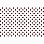 Polka Dots - Dark Sienna Brown on White Collage 12  x 18 