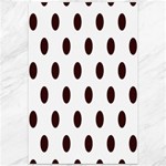 Polka Dots - Dark Sienna Brown on White Canvas 12  x 18 