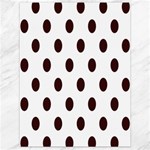Polka Dots - Dark Sienna Brown on White Canvas 18  x 24 