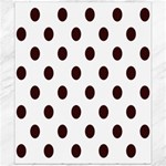 Polka Dots - Dark Sienna Brown on White Canvas 20  x 24 
