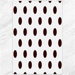 Polka Dots - Dark Sienna Brown on White Canvas 20  x 30 