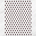 Polka Dots - Dark Sienna Brown on White Canvas 36  x 48 