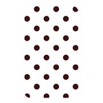 Polka Dots - Dark Sienna Brown on White Memory Card Reader (Rectangular)