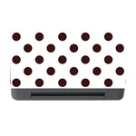Polka Dots - Dark Sienna Brown on White Memory Card Reader with CF