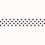 Polka Dots - Dark Sienna Brown on White Small Bar Mat