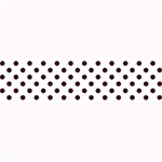 Polka Dots - Dark Sienna Brown on White Medium Bar Mat