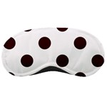 Polka Dots - Dark Sienna Brown on White Sleeping Mask