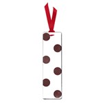 Polka Dots - Dark Sienna Brown on White Small Book Mark