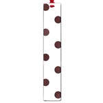 Polka Dots - Dark Sienna Brown on White Large Book Mark