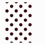 Polka Dots - Dark Sienna Brown on White Large Garden Flag (Two Sides)