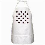 Polka Dots - Dark Sienna Brown on White BBQ Apron