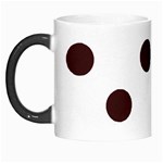 Polka Dots - Dark Sienna Brown on White Morph Mug