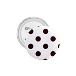 Polka Dots - Dark Sienna Brown on White 1.75  Button