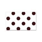 Polka Dots - Dark Sienna Brown on White Sticker Rectangular (10 pack)