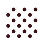 Polka Dots - Dark Sienna Brown on White Greeting Card 5  x 7 