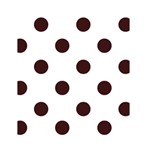 Polka Dots - Dark Sienna Brown on White Greeting Card 4.5  x 6 