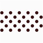 Polka Dots - Dark Sienna Brown on White 4  x 8  Photo Cards