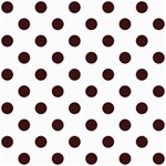 Polka Dots - Dark Sienna Brown on White ScrapBook Page 8  x 8 