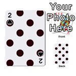 Polka Dots - Dark Sienna Brown on White Playing Cards 54 Designs