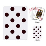 Polka Dots - Dark Sienna Brown on White Playing Cards Single Design