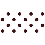 Polka Dots - Dark Sienna Brown on White YOU ARE INVITED 3D Greeting Card (8x4)