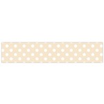 Polka Dots - White on Champagne Orange Flano Scarf (Small)