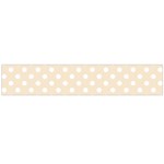 Polka Dots - White on Champagne Orange Flano Scarf (Large)