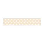 Polka Dots - White on Champagne Orange Flano Scarf (Mini)