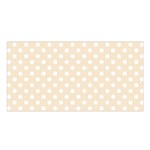 Polka Dots - White on Champagne Orange Satin Shawl
