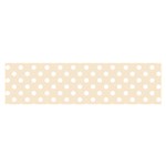Polka Dots - White on Champagne Orange Satin Scarf (Oblong)