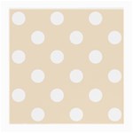 Polka Dots - White on Champagne Orange Medium Glasses Cloth
