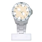 Polka Dots - White on Champagne Orange Nurses Watch