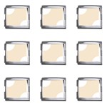 Polka Dots - White on Champagne Orange Mega Link Italian Charm (9 pack)