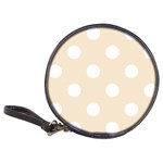 Polka Dots - White on Champagne Orange Classic 20-CD Wallet