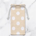 Polka Dots - White on Champagne Orange Jewelry Bag