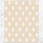 Polka Dots - White on Champagne Orange Canvas 11  x 14 