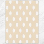 Polka Dots - White on Champagne Orange Canvas 12  x 16 