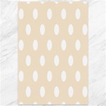 Polka Dots - White on Champagne Orange Canvas 12  x 18 