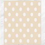 Polka Dots - White on Champagne Orange Canvas 20  x 24 