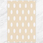 Polka Dots - White on Champagne Orange Canvas 20  x 30 