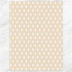 Polka Dots - White on Champagne Orange Canvas 36  x 48 