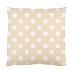 Polka Dots - White on Champagne Orange Standard Cushion Case (One Side)