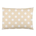 Polka Dots - White on Champagne Orange Pillow Case (One Side)
