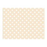 Polka Dots - White on Champagne Orange Double Sided Flano Blanket (Mini)