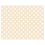 Polka Dots - White on Champagne Orange Double Sided Flano Blanket (Medium)