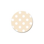 Polka Dots - White on Champagne Orange Golf Ball Marker (10 pack)