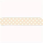 Polka Dots - White on Champagne Orange Small Bar Mat