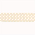 Polka Dots - White on Champagne Orange Medium Bar Mat