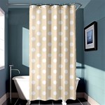 Polka Dots - White on Champagne Orange Shower Curtain 36  x 72  (Stall)