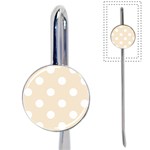 Polka Dots - White on Champagne Orange Book Mark